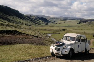 Landskaber fra vores tur Island rundt i 2CV i 1997
